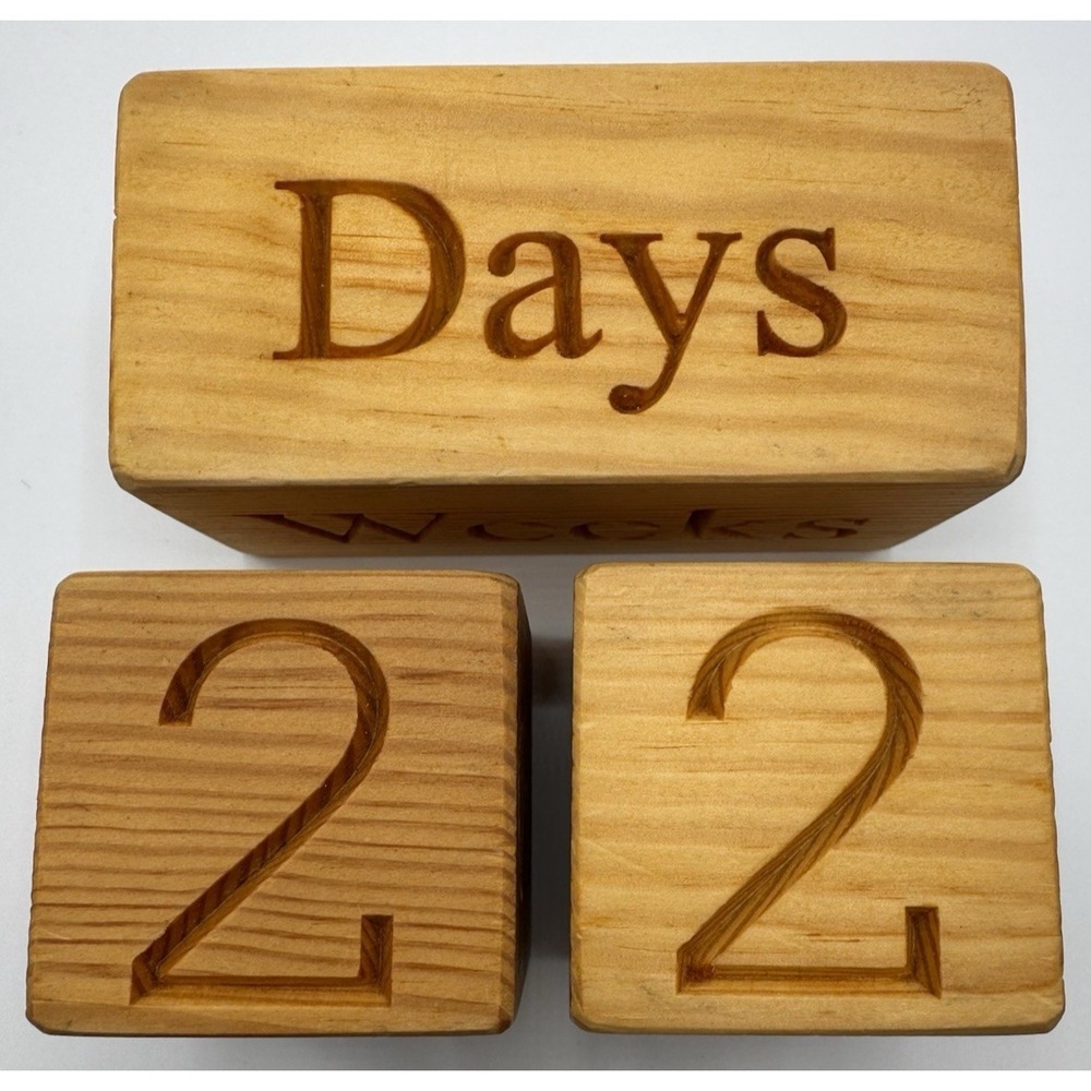 Wooden Perpetual Block Calendar Montessori Classroom Date Month Day Weeks